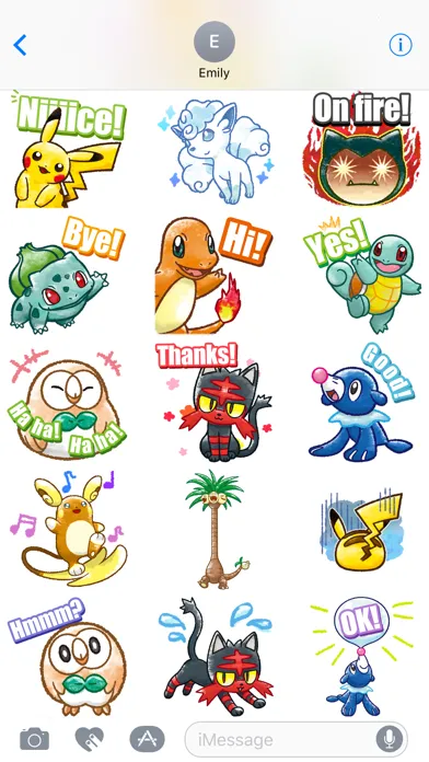 Скриншоты Pokémon Chat Pals