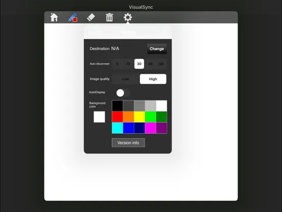 Tangkapan layar VisualSync iPad 