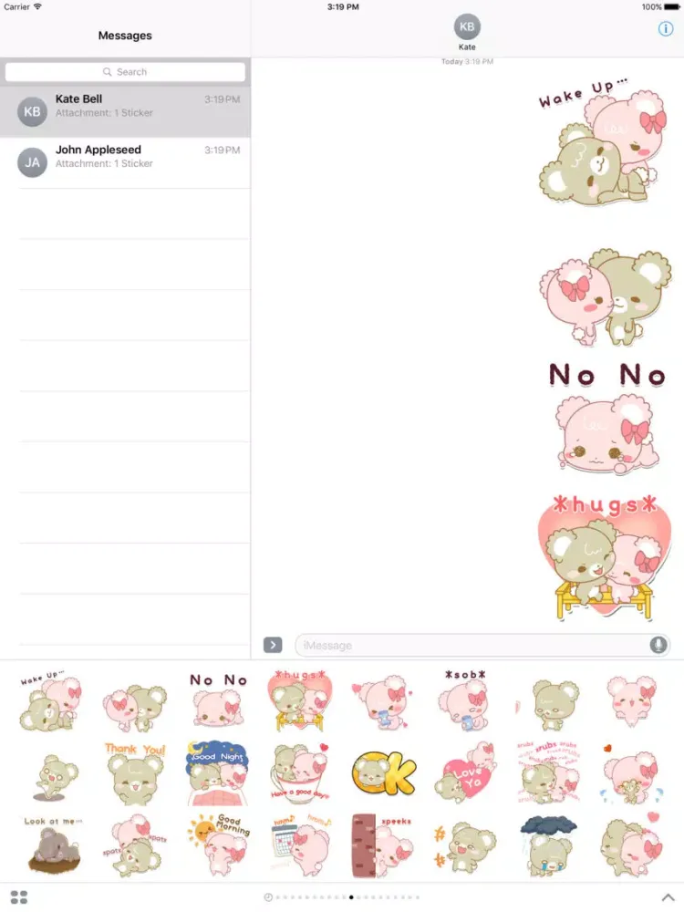 Suger Cubs - for Loving talk Animated Sticker iPad  स्क्रीनशॉट