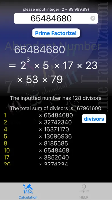 Prime Factorization سکرین شاٹس