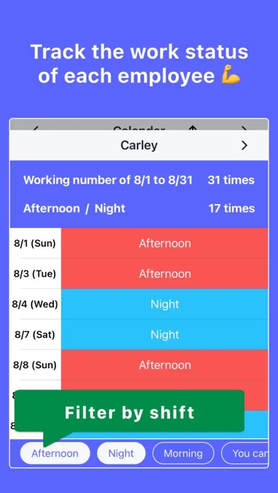 Ảnh chụp màn hình của TapShift - Shift manager