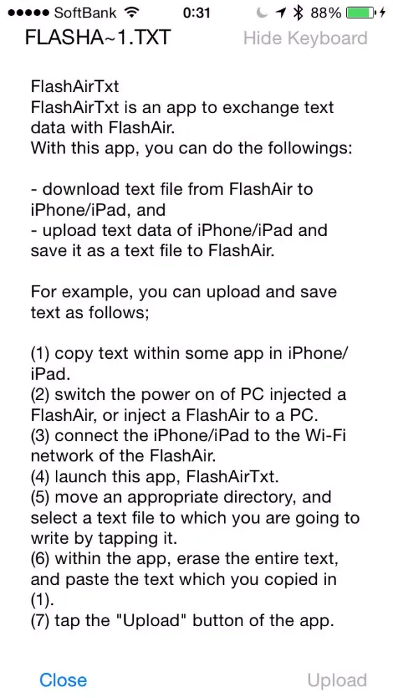 FlashAirTxt Screenshots