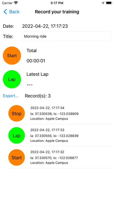 Lap List應用截圖