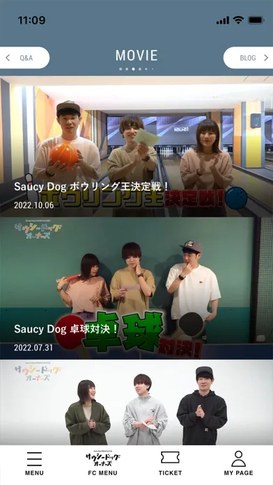 Zrzuty ekranu Saucy Dog APP