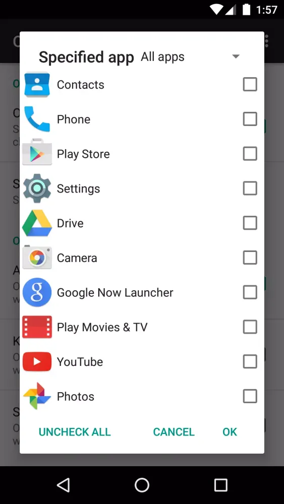 Capturas de pantalla de ON/OFF Module