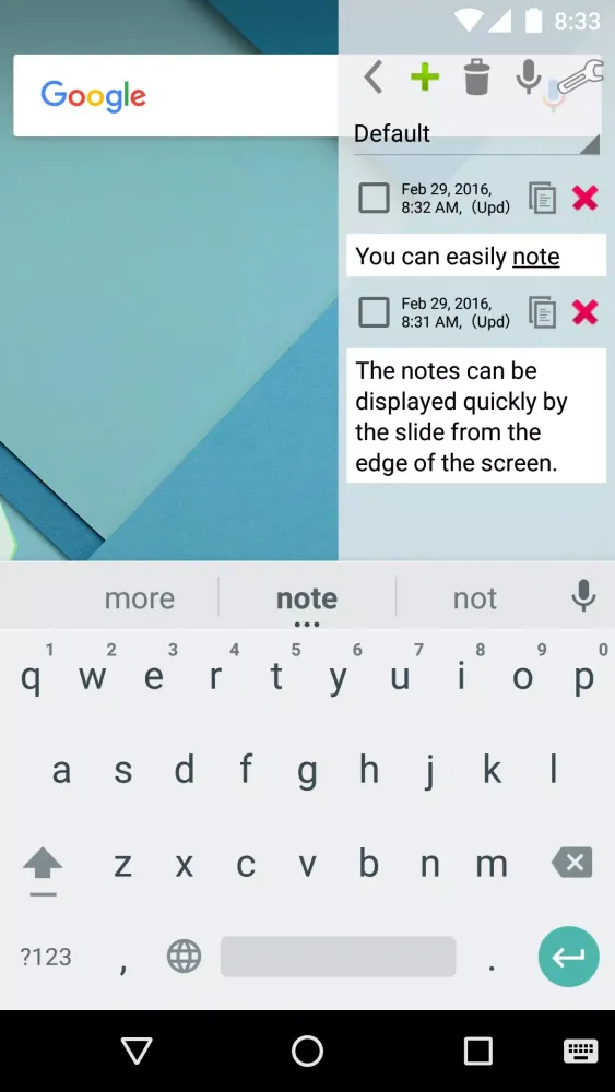 Capturas de pantalla de Slide Notes