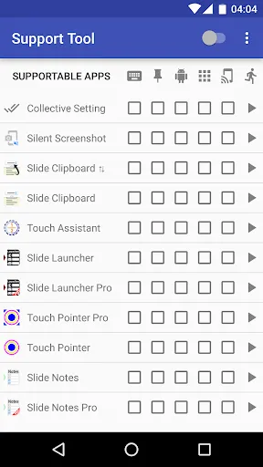 Screenshot di Support Tool
