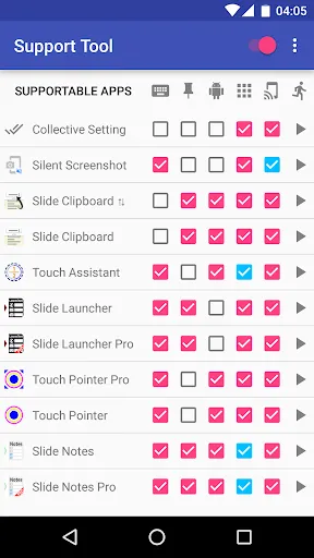 Screenshot di Support Tool