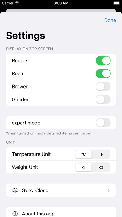ภาพหน้าจอของ Coffee List: CoffeeRecipe App