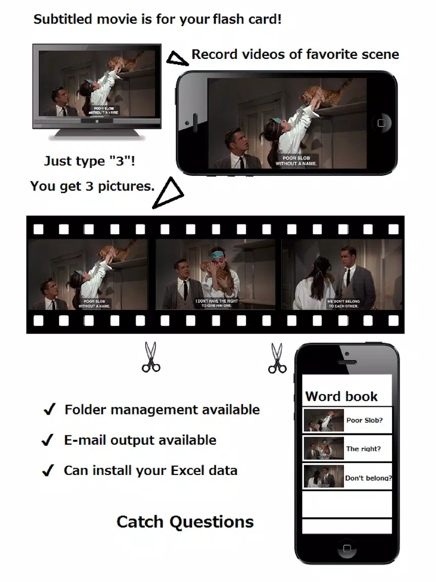 Movie Subtitle Phrase Cut List iPad 应用截图