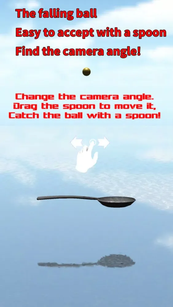 Tangkapan skrin Catch the ball with a spoon!