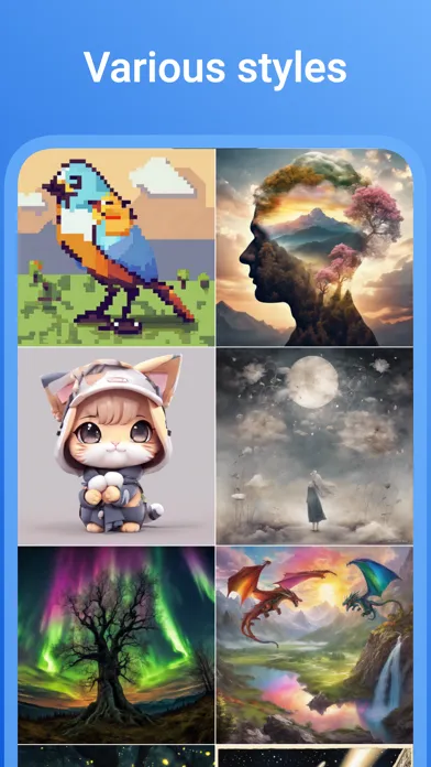 Capturas de pantalla de AI Art Generator: Words to Pic