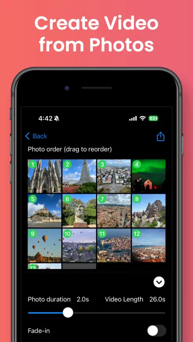 Photos to SlideShow Video Screenshots