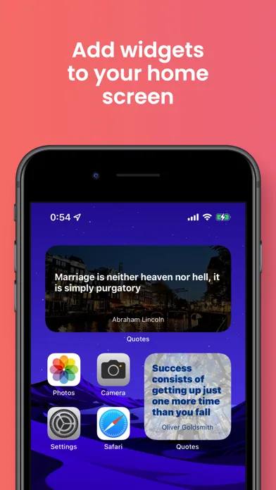 Capturas de tela do Quotes Widget with Motivation