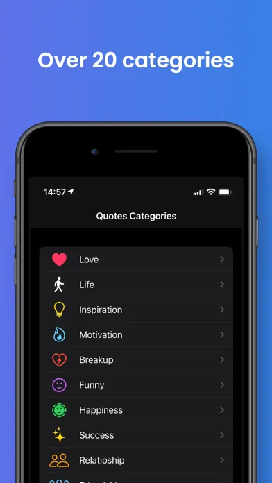 Capturas de tela do Quotes Widget with Motivation