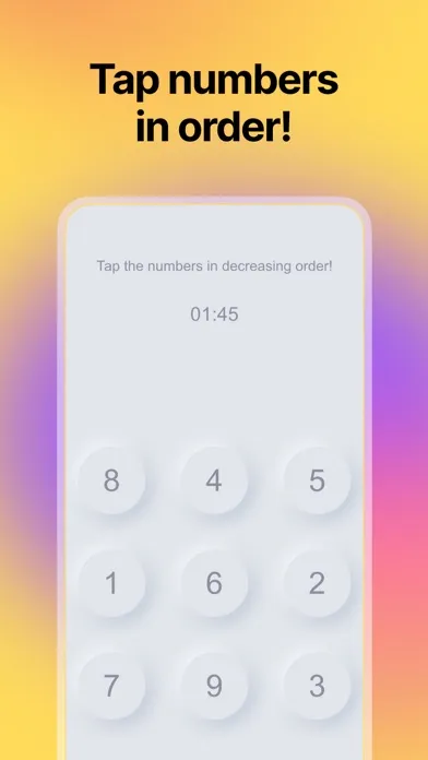 Tap Numbers Speed Test Screenshots