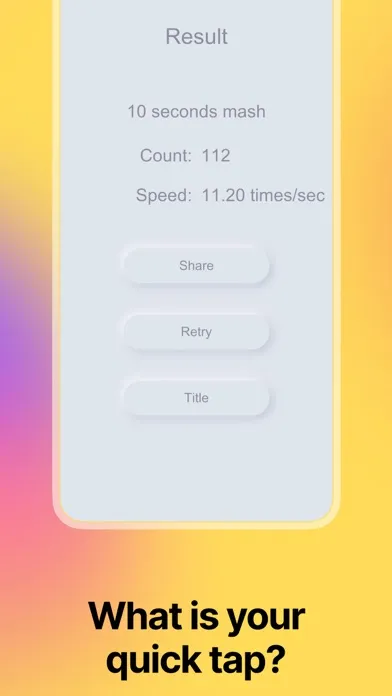 Tap Numbers Speed Test Screenshots