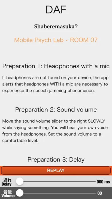 Capturas de pantalla de DAF Delayed Auditory Feedback