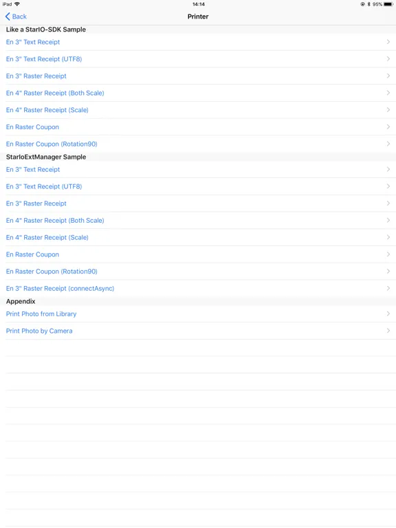 StarPRNT SDK iPad  Screenshots