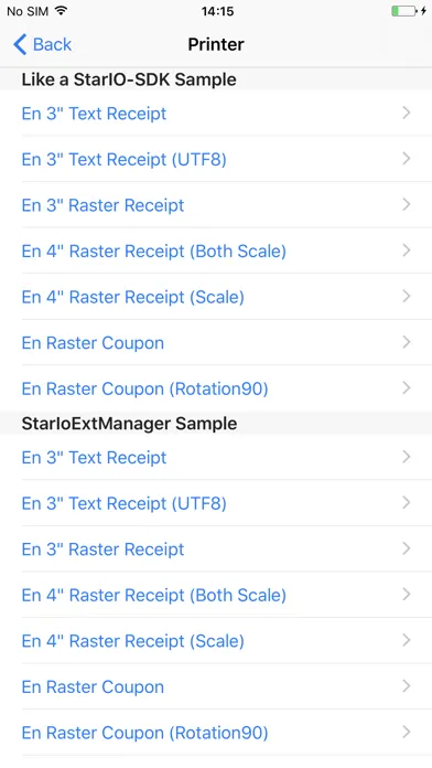 StarPRNT SDK Screenshots