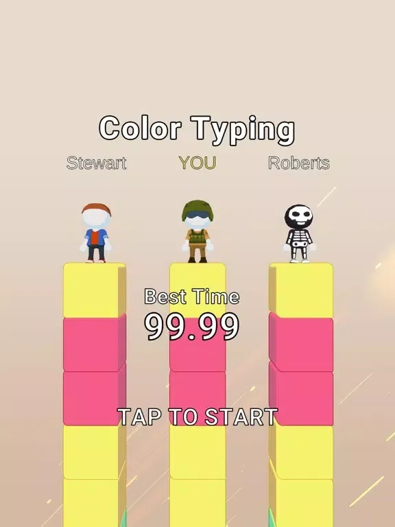 Capturas de tela do Color Typing iPad 