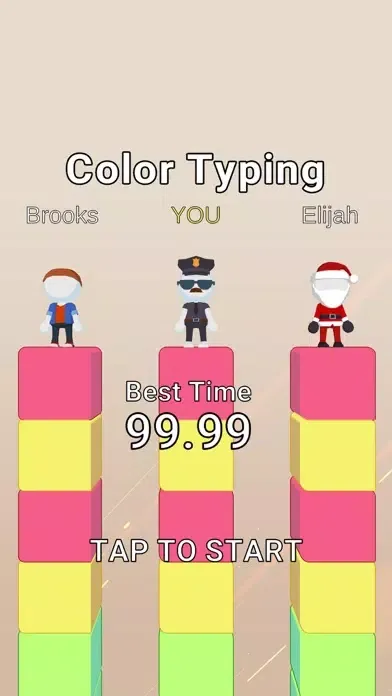 Capturas de tela do Color Typing