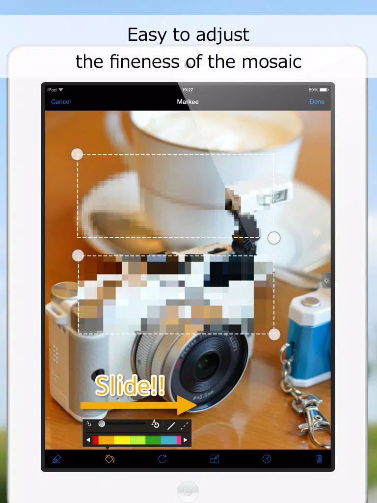 Tangkapan skrin Markee iPad 