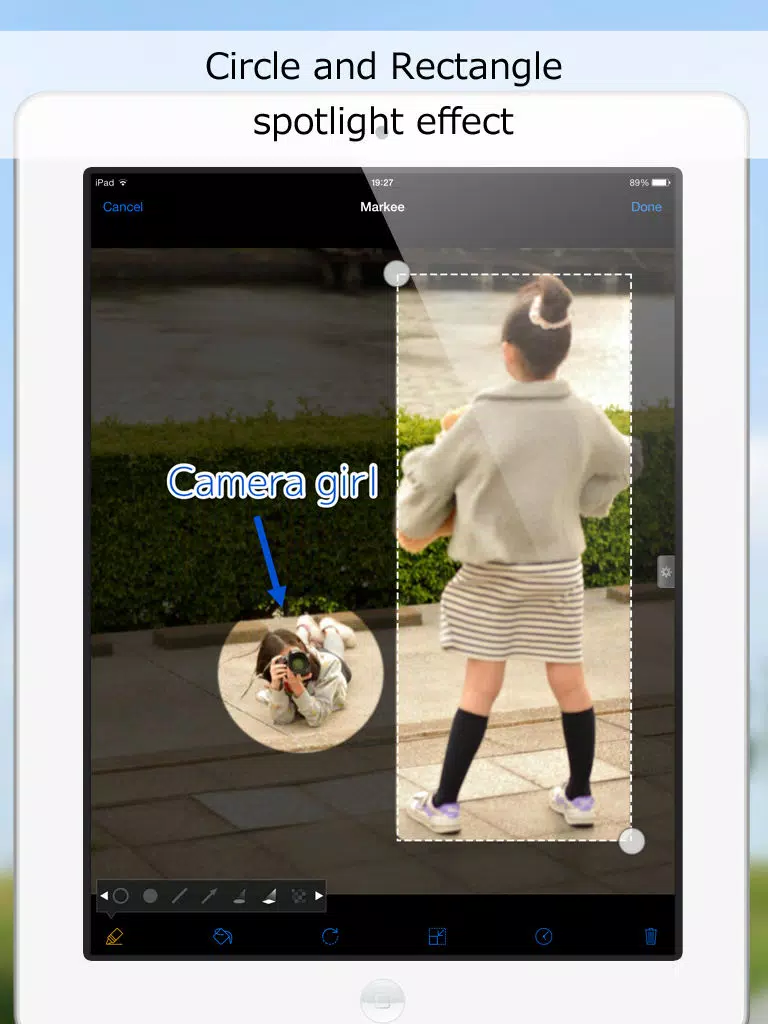 Tangkapan skrin Markee iPad 