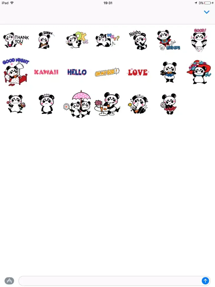 Screenshot di Rune Panda Kawaii Sticker iPad 