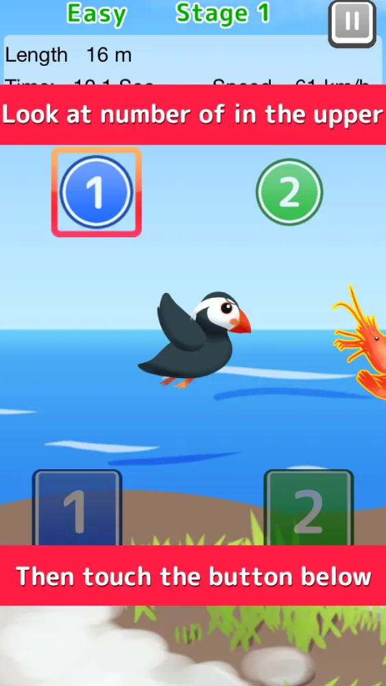 ภาพหน้าจอของ Etupirka - puffin bird numbers action