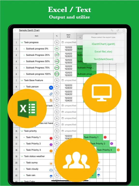 iGanttChart: Gantt Chart App iPad 应用截图