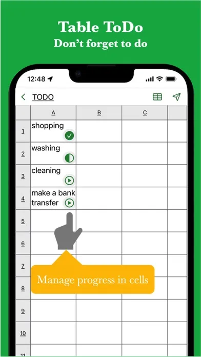 # Simple Table - Note as table Screenshots