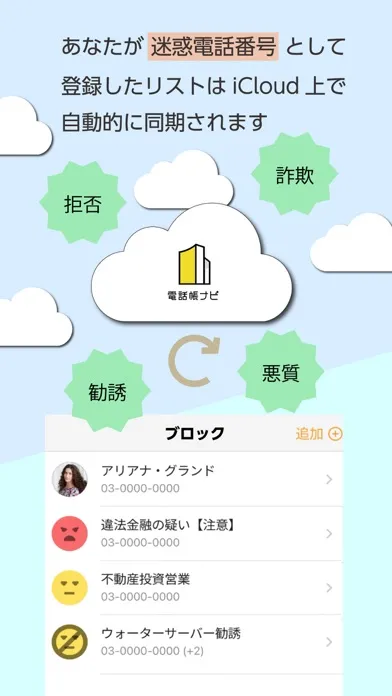 Capturas de pantalla de 電話帳ナビ－迷惑電話やメールを自動判定（迷惑電話ブロック）
