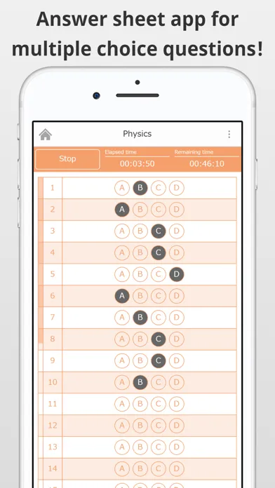 Capturas de tela do Smart Bubble Sheet