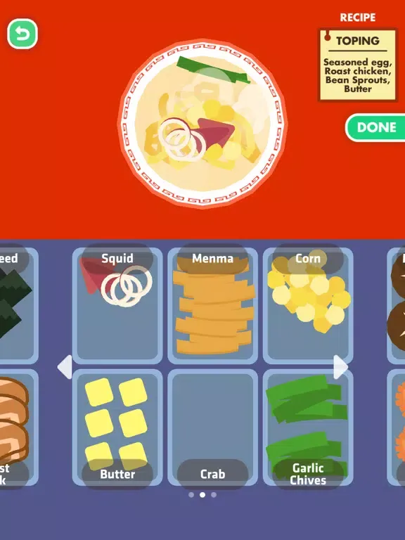 Tangkapan layar My Ramen Bar iPad 