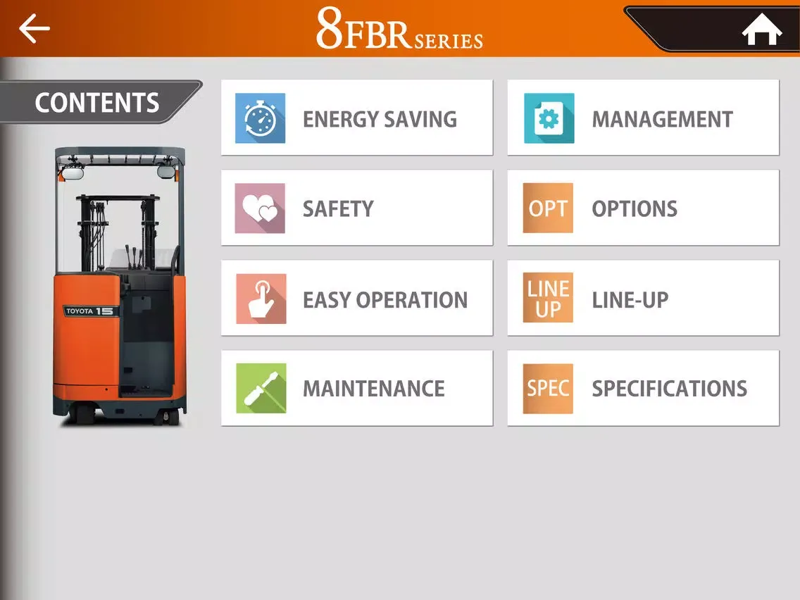TOYOTA 8FBR Series iPad  سکرین شاٹس