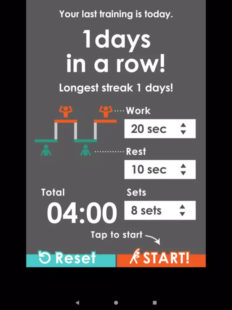 TABATA TIMER 4minute training iPad  स्क्रीनशॉट