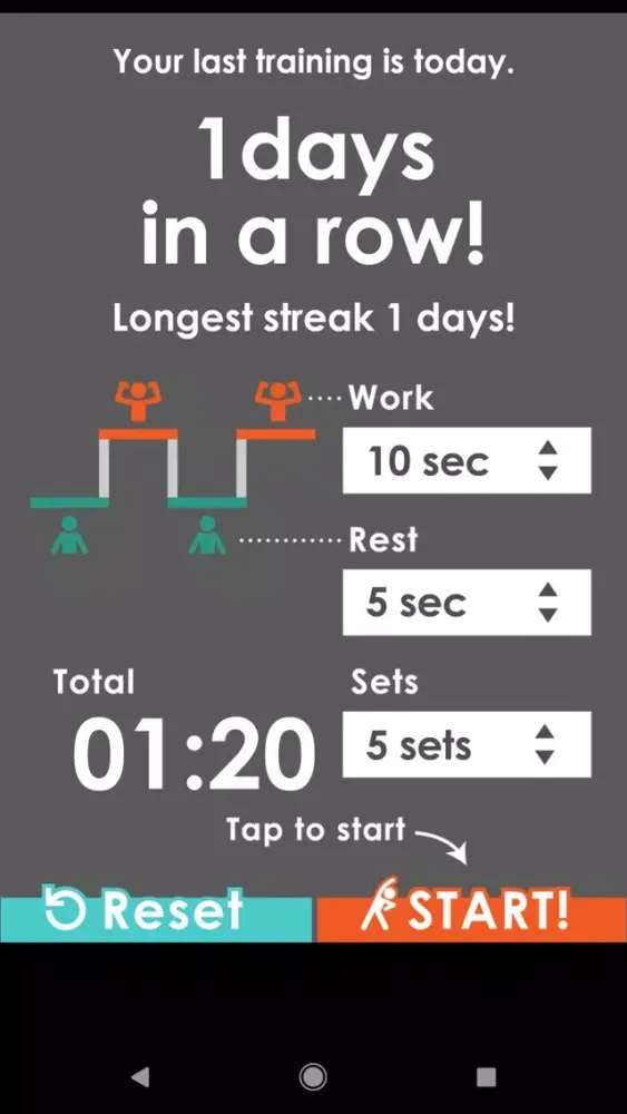 TABATA TIMER 4minute training स्क्रीनशॉट