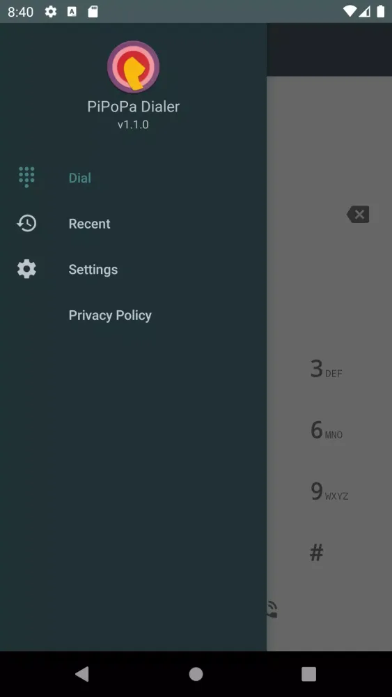 Captures d'écran de PiPoPa Dialer
