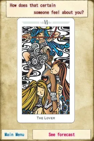 Captures d'écran de True Love Tarot