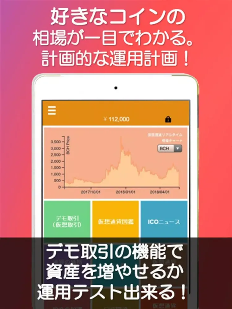 Capturas de pantalla de 仮想通貨チャート～資産構築シュミレーション～ニュース＆管理 iPad 