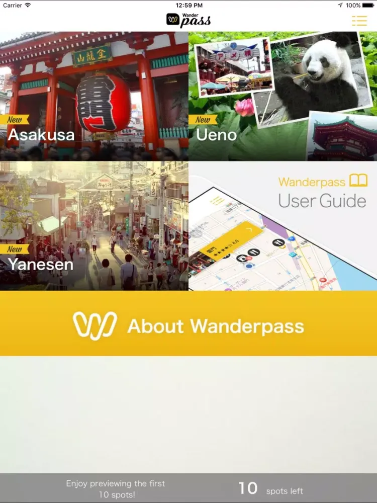 Wanderpass iPad  Ekran Görüntüleri