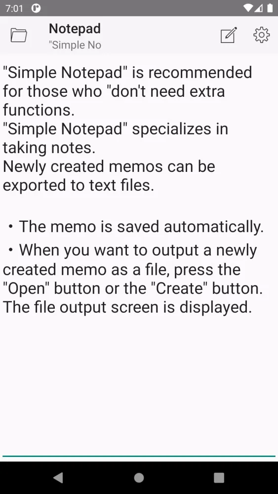 Simple Notepad স্ক্রিনশট