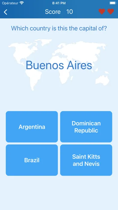 Captures d'écran de Countries in the Americas Quiz