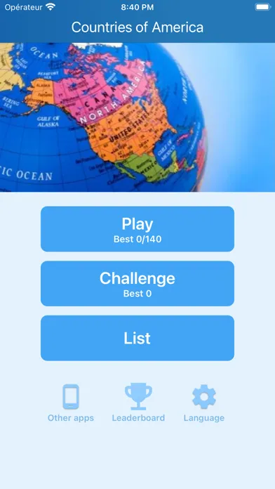 Captures d'écran de Countries in the Americas Quiz