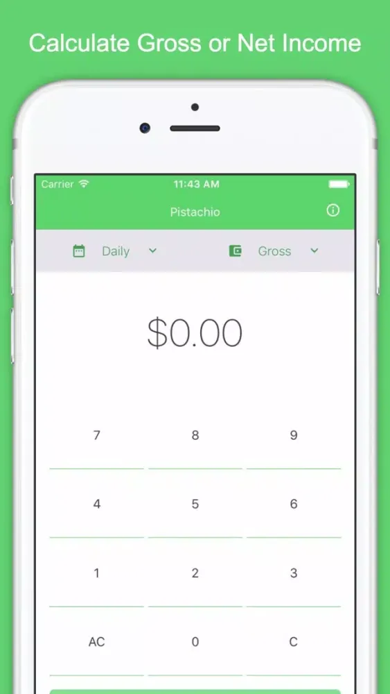 Zrzuty ekranu Pistachio - Personal Tax Calculator