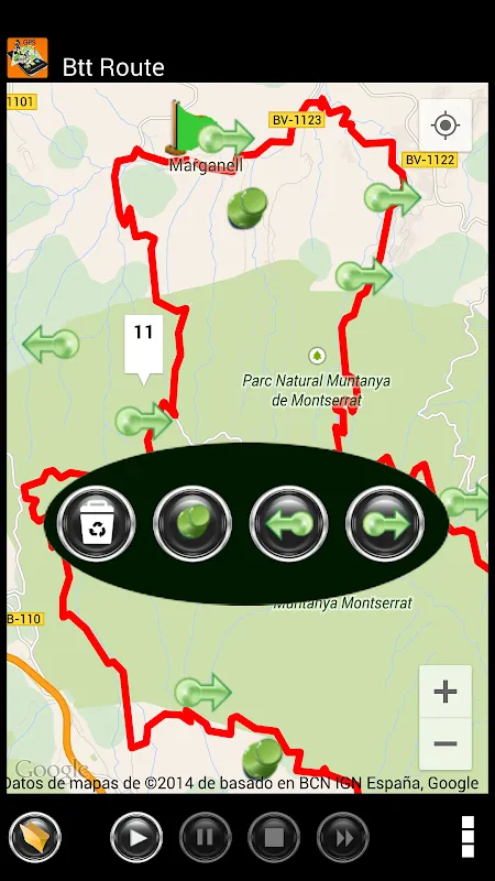 Tangkapan layar Btt Route