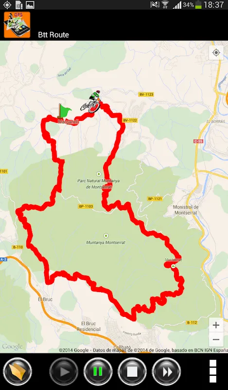 Tangkapan layar Btt Route