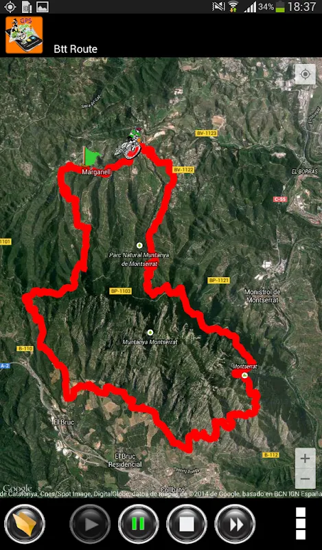 Tangkapan layar Btt Route