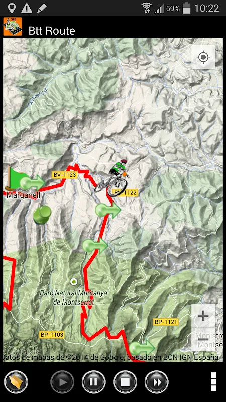 Tangkapan layar Btt Route